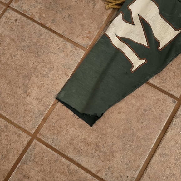 🔥🔥Vintage STRESSED OUT Green Miami Hurricanes Hoodie with Mascot Graphic🔥🔥 - Picture 4 of 11